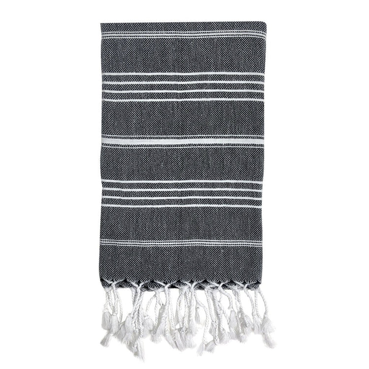 Classic Turkish Hand Towel Black variant_skuc